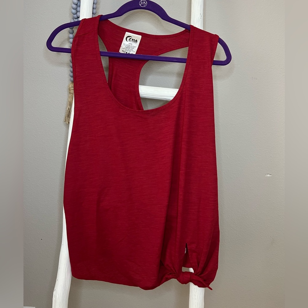 Zyia brick red knot front tank new no tags xxxl runs small